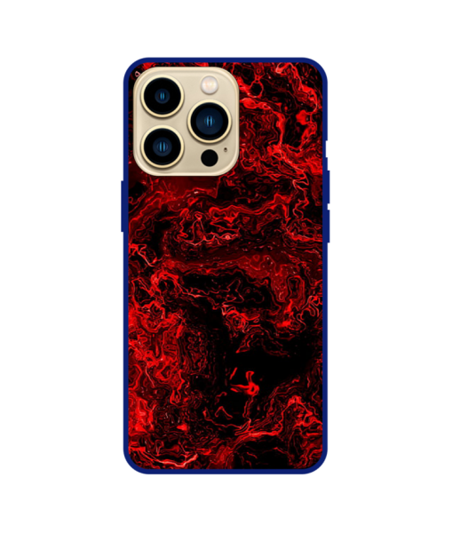 Husa IPhone 15 Pro, Protectie AirDrop, Marble, Red